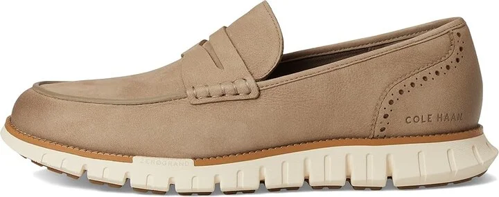 Cole Haan Zerogrand Remastered Penny Loafer Men's Lace-up Boots Dark Latte Nubuck/Natural Tan/Ivory : 7.5 D - Medium - Image 6