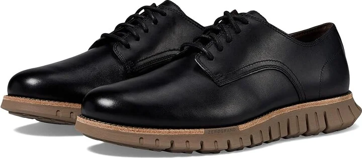Cole Haan Zerogrand Remastered Plain Toe Oxford Men's Lace Up Wing Tip Shoes Black/Irish Coffee : 8 D - Medium, Leather