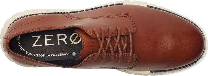 Cole Haan Zerogrand Remastered Plain Toe Oxford Men's Lace Up Wing Tip Shoes British Tan/Ivory : 7.5 D - Medium, Leather - Image 2