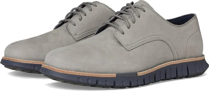 Cole Haan Zerogrand Remastered Plain Toe Oxford Men's Lace Up Wing Tip Shoes Sea Stone Nubuck/Lava Smoke/Big Dipper : 9 D - Medium, Leather