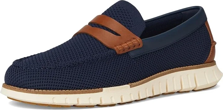Cole Haan Zerogrand Remastered Stitchlite Loafer Men's Lace-up Boots Navy Blazer/Brit Tan/Ivory : 11 W - Wide, Leather - Image 5