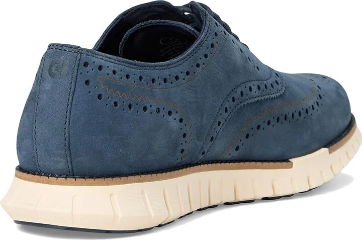Cole Haan Zerogrand Remastered Wingtip Oxfords Men's Lace Up Wing Tip Shoes Big Dipper Nubuck/Natural/Ivory : 10 W - Wide, Leather - Image 4
