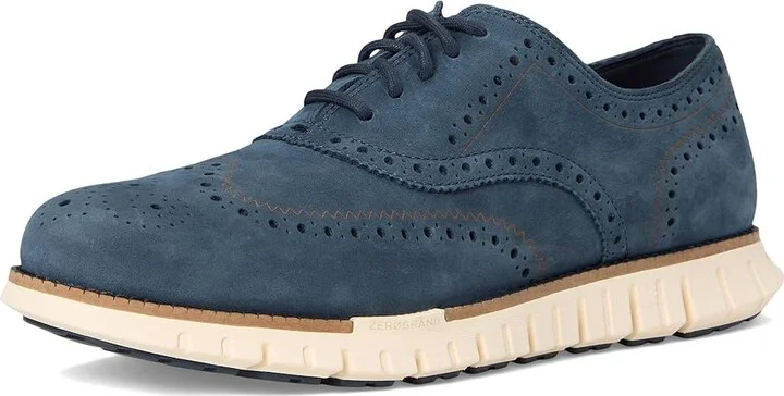 Cole Haan Zerogrand Remastered Wingtip Oxfords Men's Lace Up Wing Tip Shoes Big Dipper Nubuck/Natural/Ivory : 10 W - Wide, Leather - Image 5