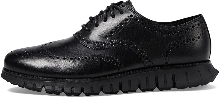 Cole Haan Zerogrand Remastered Wingtip Oxfords Men's Lace Up Wing Tip Shoes Black/Black : 8 W - Wide, Leather - Image 6