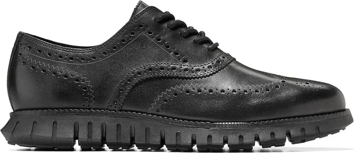 Cole Haan Zerogrand Remastered Wingtip Oxfords Men's Lace Up Wing Tip Shoes Black/Black : 8 W - Wide, Leather - Image 7