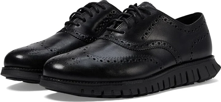 Cole Haan Zerogrand Remastered Wingtip Oxfords Men's Lace Up Wing Tip Shoes Black/Black : 8 W - Wide, Leather