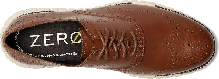 Cole Haan Zerogrand Remastered Wingtip Oxfords Men's Lace Up Wing Tip Shoes British Tan/Ivory : 10.5 W - Wide, Suede - Image 2