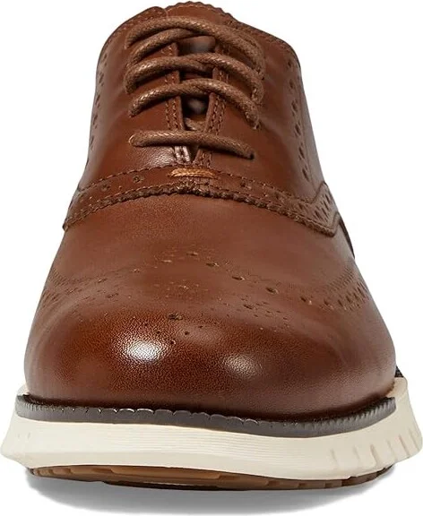 Cole Haan Zerogrand Remastered Wingtip Oxfords Men's Lace Up Wing Tip Shoes British Tan/Ivory : 10.5 W - Wide, Suede - Image 5