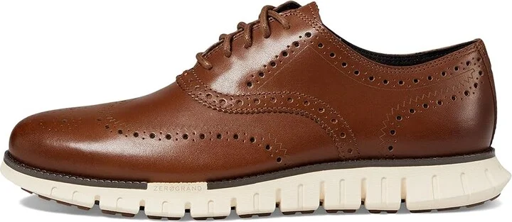 Cole Haan Zerogrand Remastered Wingtip Oxfords Men's Lace Up Wing Tip Shoes British Tan/Ivory : 10.5 W - Wide, Suede - Image 6