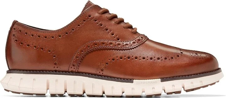 Cole Haan Zerogrand Remastered Wingtip Oxfords Men's Lace Up Wing Tip Shoes British Tan/Ivory : 10.5 W - Wide, Suede - Image 7
