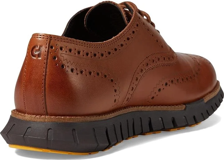 Cole Haan Zerogrand Remastered Wingtip Oxfords Men's Lace Up Wing Tip Shoes British Tan/Java : 12 W - Wide, Suede - Image 4