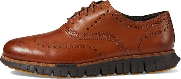 Cole Haan Zerogrand Remastered Wingtip Oxfords Men's Lace Up Wing Tip Shoes British Tan/Java : 12 W - Wide, Suede - Image 6