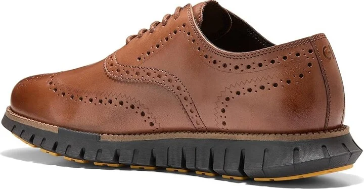 Cole Haan Zerogrand Remastered Wingtip Oxfords Men's Lace Up Wing Tip Shoes British Tan/Java : 12 W - Wide, Suede - Image 7