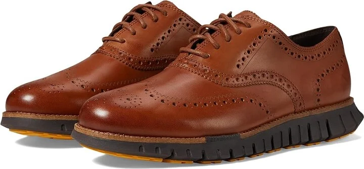 Cole Haan Zerogrand Remastered Wingtip Oxfords Men's Lace Up Wing Tip Shoes British Tan/Java : 12 W - Wide, Suede