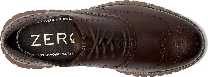 Cole Haan Zerogrand Remastered Wingtip Oxfords Men's Lace Up Wing Tip Shoes Dark Chocolate/Irish Coffee : 7.5 D - Medium, Suede - Image 2