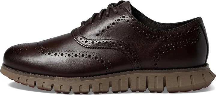 Cole Haan Zerogrand Remastered Wingtip Oxfords Men's Lace Up Wing Tip Shoes Dark Chocolate/Irish Coffee : 7.5 D - Medium, Suede - Image 6
