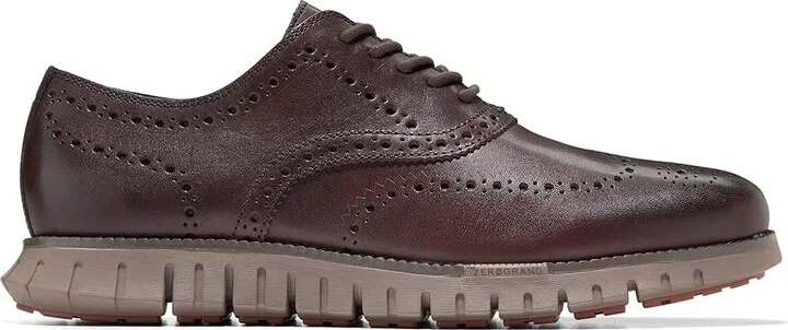 Cole Haan Zerogrand Remastered Wingtip Oxfords Men's Lace Up Wing Tip Shoes Dark Chocolate/Irish Coffee : 7.5 D - Medium, Suede - Image 7