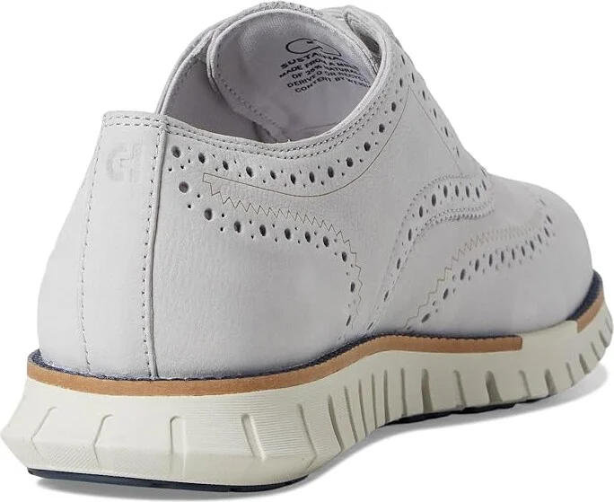 Cole Haan Zerogrand Remastered Wingtip Oxfords Men's Lace Up Wing Tip Shoes Microchip Nubuck/Big Dipper : 10.5 W - Wide, Leather - Image 4