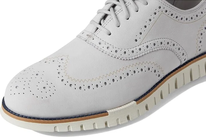 Cole Haan Zerogrand Remastered Wingtip Oxfords Men's Lace Up Wing Tip Shoes Microchip Nubuck/Big Dipper : 10.5 W - Wide, Leather - Image 7