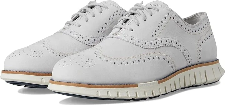 Cole Haan Zerogrand Remastered Wingtip Oxfords Men's Lace Up Wing Tip Shoes Microchip Nubuck/Big Dipper : 10.5 W - Wide, Leather