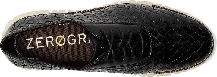 Cole Haan Zerogrand Remastered Woven Oxford Men's Lace Up Wing Tip Shoes Black/Dark Natural/Ivory : 7 W - Wide, Lace/Leather - Image 2