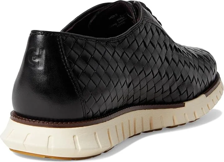 Cole Haan Zerogrand Remastered Woven Oxford Men's Lace Up Wing Tip Shoes Black/Dark Natural/Ivory : 7 W - Wide, Lace/Leather - Image 4
