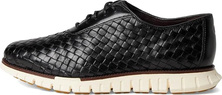 Cole Haan Zerogrand Remastered Woven Oxford Men's Lace Up Wing Tip Shoes Black/Dark Natural/Ivory : 7 W - Wide, Lace/Leather - Image 6