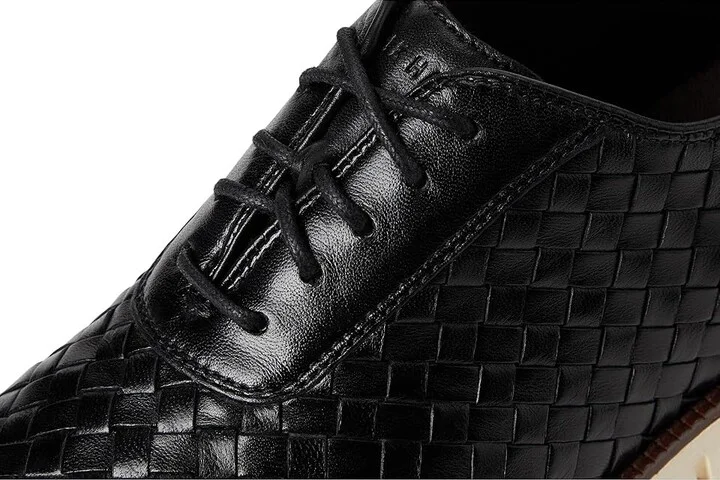 Cole Haan Zerogrand Remastered Woven Oxford Men's Lace Up Wing Tip Shoes Black/Dark Natural/Ivory : 7 W - Wide, Lace/Leather - Image 7