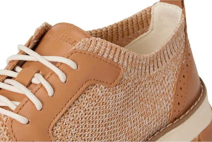 Cole Haan Zerogrand Revel Stitchlite Oxfords Women's Shoes Ivory And Biscuit Heather Knit/Biscuit : 10.5 B - Medium, Leather - Image 7