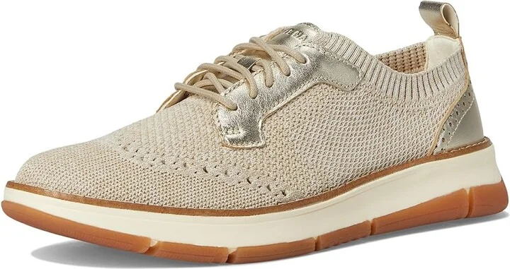 Cole Haan Zerogrand Revel Stitchlite Oxfords Women's Shoes Rye And Ivory Knit/Gold Metallic/Ivory : 9 B - Medium, Leather - Image 5