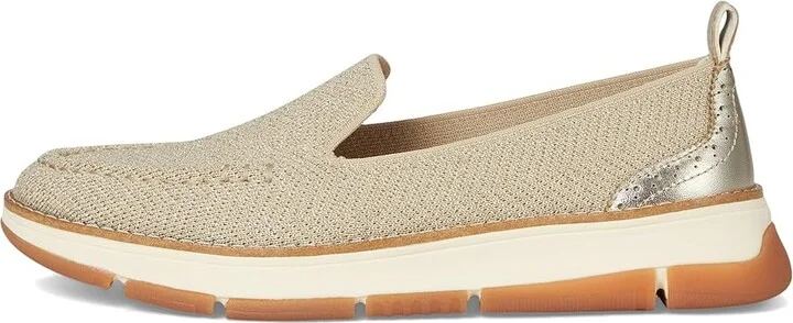Cole Haan Zerogrand Revel Stitchlite Venetians Women's Shoes Rye Knit/Gold Metallic/Ivory : 6 B - Medium, Leather - Image 6