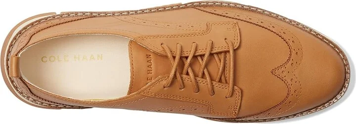 Cole Haan Zerogrand Revel Wingtip Oxfords Women's Shoes Biscuit/Ivory : 5 B - Medium, Leather - Image 2