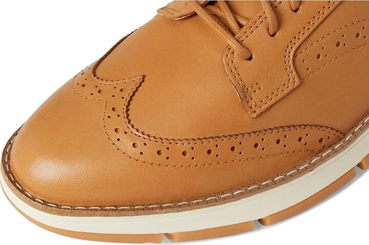 Cole Haan Zerogrand Revel Wingtip Oxfords Women's Shoes Biscuit/Ivory : 5 B - Medium, Leather - Image 7