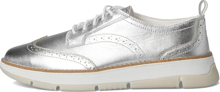 Cole Haan Zerogrand Revel Wingtip Oxfords Women's Shoes Silver/White : 5.5 B - Medium, Leather - Image 6