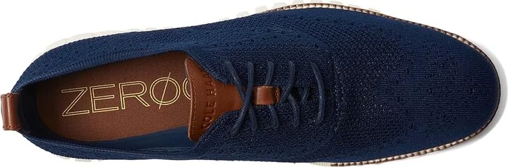 Cole Haan Zerogrand Stitchlite Oxford Men's Plain Toe Shoes Marine Blue/Ivory : 7 D - Medium, Textile/Leather - Image 3