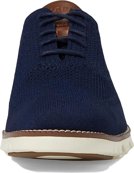 Cole Haan Zerogrand Stitchlite Oxford Men's Plain Toe Shoes Marine Blue/Ivory : 7 D - Medium, Textile/Leather - Image 6