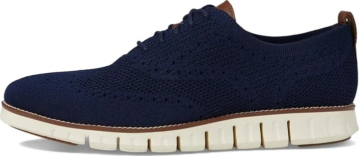 Cole Haan Zerogrand Stitchlite Oxford Men's Plain Toe Shoes Marine Blue/Ivory : 7 D - Medium, Textile/Leather - Image 7
