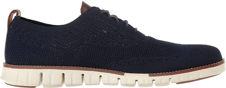 Cole Haan Zerogrand Stitchlite Oxford Men's Plain Toe Shoes Marine Blue/Ivory : 7 D - Medium, Textile/Leather - Image 8