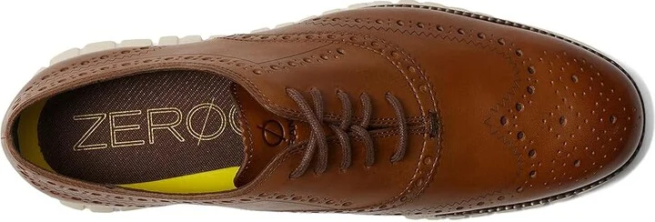 Cole Haan Zerogrand Wingtip Oxford Men's Lace Up Wing Tip Shoes British Tan : 7 D - Medium, Leather/Suede - Image 3