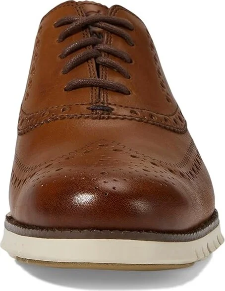 Cole Haan Zerogrand Wingtip Oxford Men's Lace Up Wing Tip Shoes British Tan : 7 D - Medium, Leather/Suede - Image 6