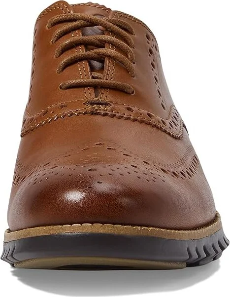 Cole Haan Zerogrand Wingtip Oxford Men's Lace Up Wing Tip Shoes British Tan Leather/Java : 10 D - Medium, Leather/Suede - Image 6