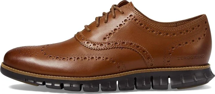 Cole Haan Zerogrand Wingtip Oxford Men's Lace Up Wing Tip Shoes British Tan Leather/Java : 10 D - Medium, Leather/Suede - Image 7