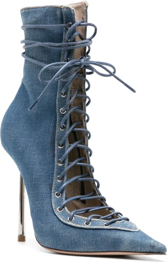 Colette 120mm denim ankle boots - Image 2