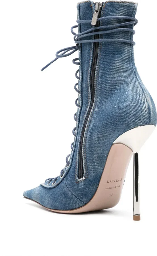 Colette 120mm denim ankle boots - Image 3