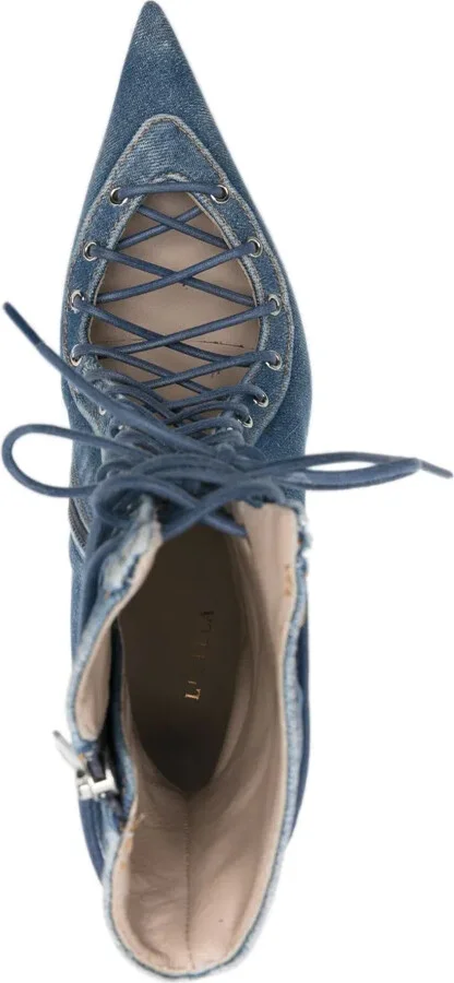 Colette 120mm denim ankle boots - Image 4