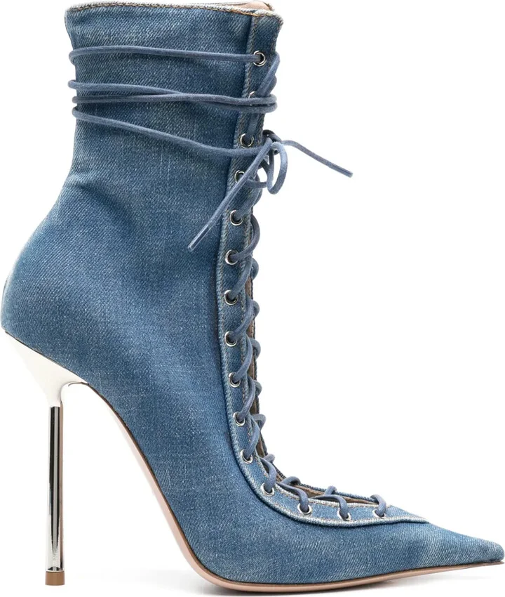 Colette 120mm denim ankle boots