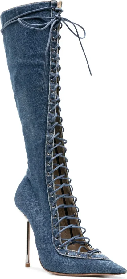 Colette 120mm denim boots - Image 2
