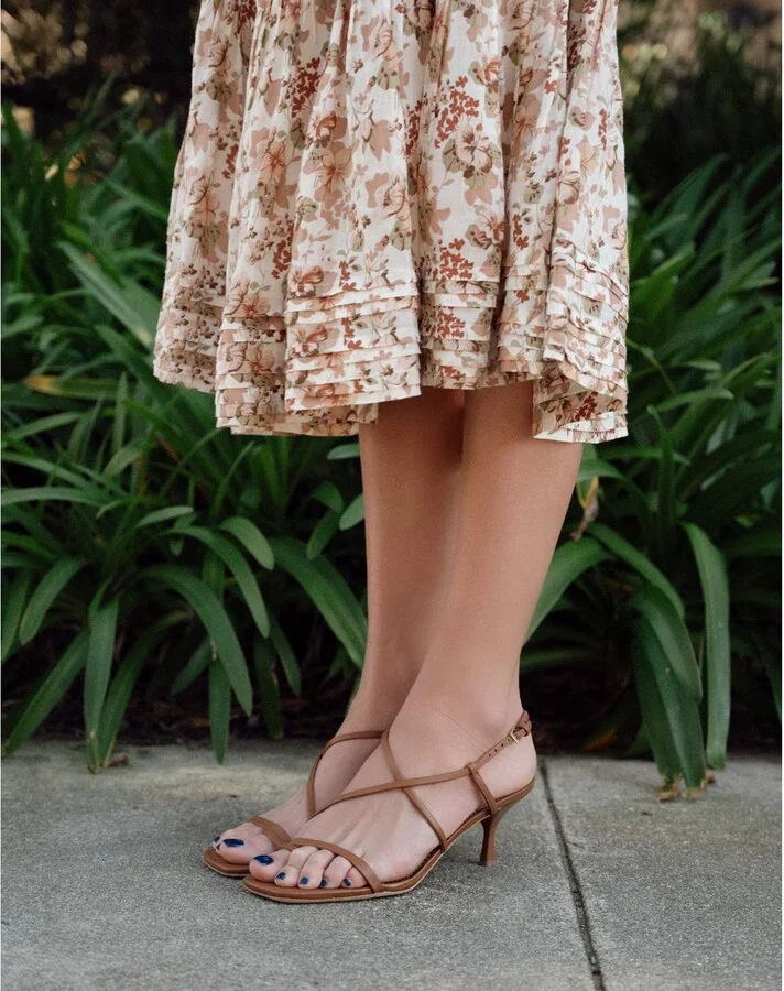 Colette Brown Leather Comfortable Sexy Strappy Sandal - Image 2