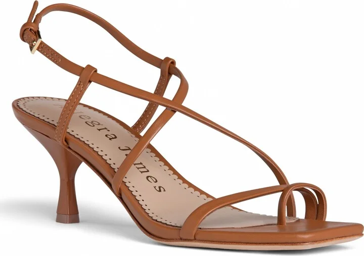 Colette Brown Leather Comfortable Sexy Strappy Sandal