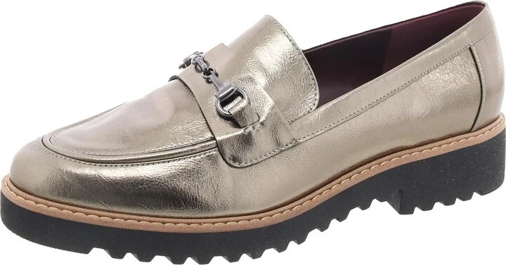 Colette Womens Embellished Faux Leather Loafers